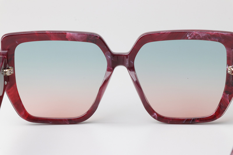 GG1595 Sunglasses Red Gradient Blue