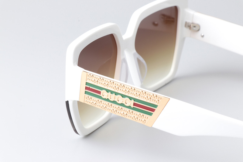 GG1595 Sunglasses White Gradient Brown