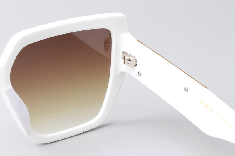 GG1595 Sunglasses White Gradient Brown