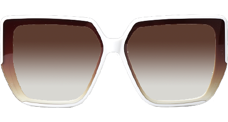 GG1595 Sunglasses White Gradient Brown