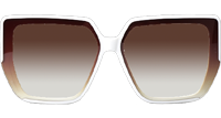 GG1595 Sunglasses White Gradient Brown