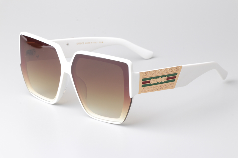 GG1595 Sunglasses White Gradient Brown