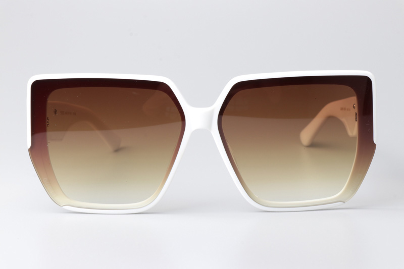 GG1595 Sunglasses White Gradient Brown