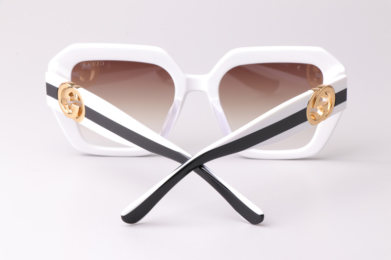 GG1597 Sunglasses White Gradient Brown