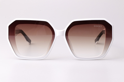 GG1597 Sunglasses White Gradient Brown