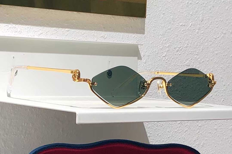 GG1604S Sunglasses Gold Green