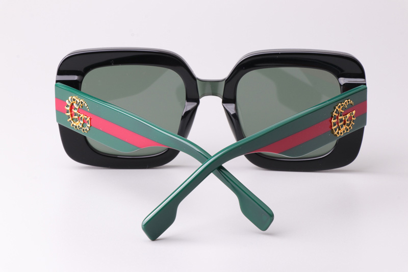 GG1606 Sunglasses Black Green