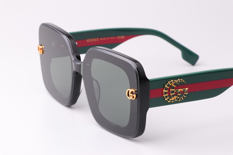 GG1606 Sunglasses Black Green