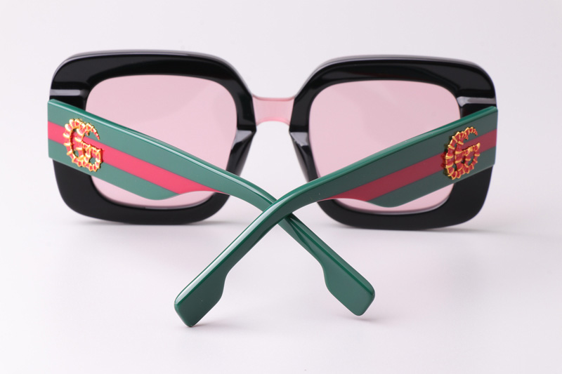 GG1606 Sunglasses Black Green Pink