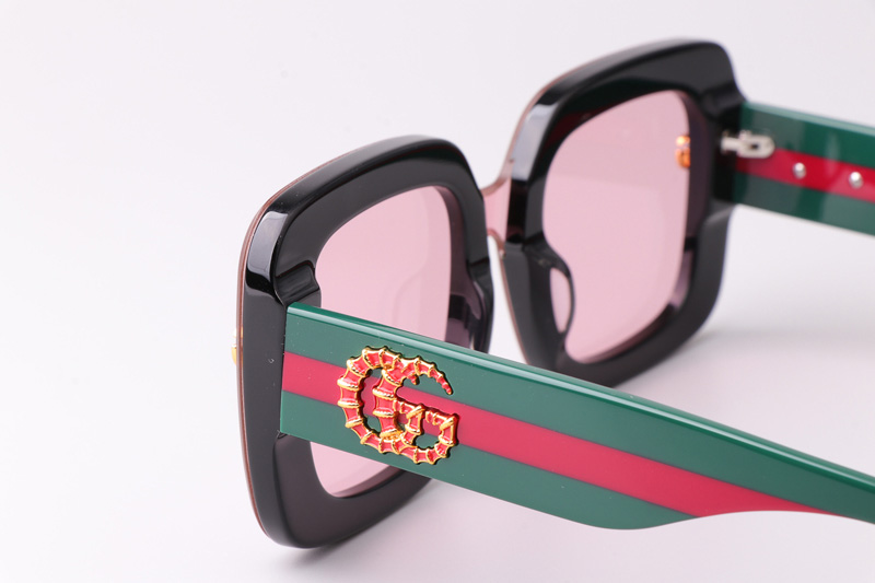 GG1606 Sunglasses Black Green Pink