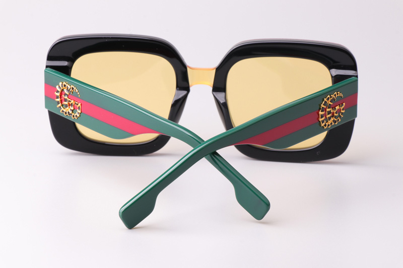 GG1606 Sunglasses Black Green Yellow