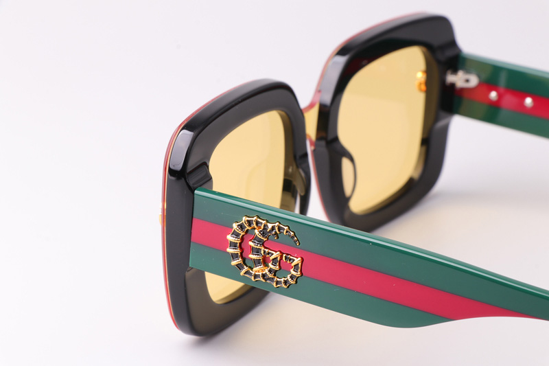 GG1606 Sunglasses Black Green Yellow