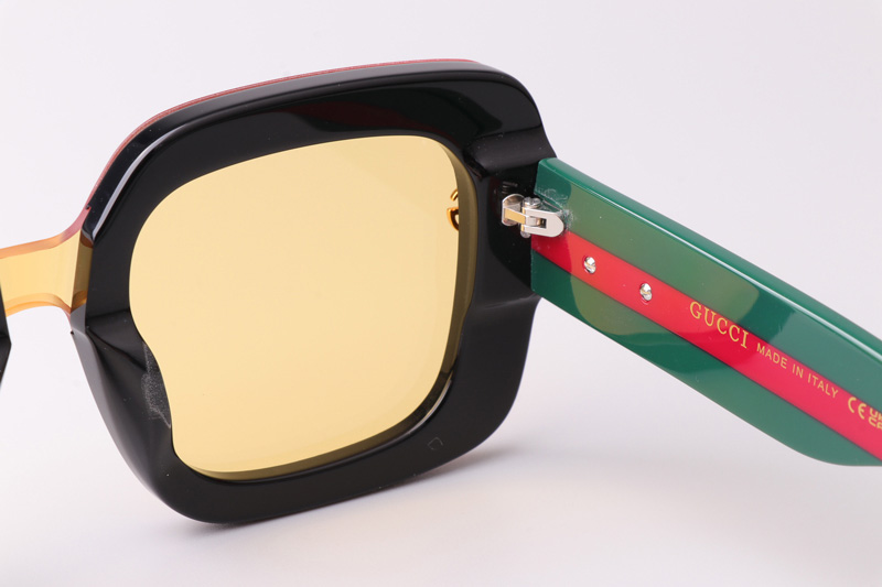 GG1606 Sunglasses Black Green Yellow