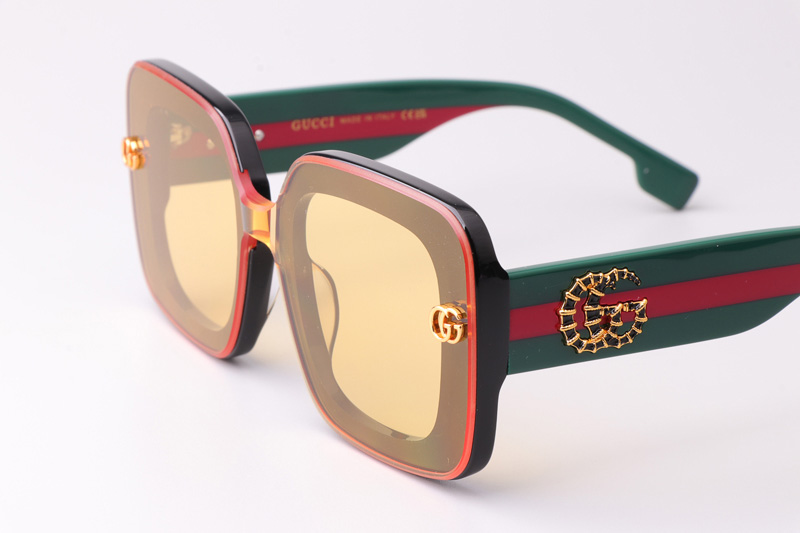 GG1606 Sunglasses Black Green Yellow