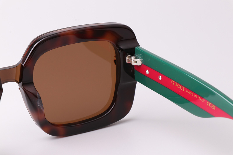 GG1606 Sunglasses Tortoise Green Brown