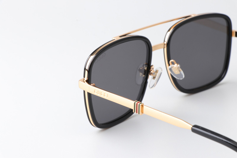 GG1617 Sunglasses Black Gold Gray