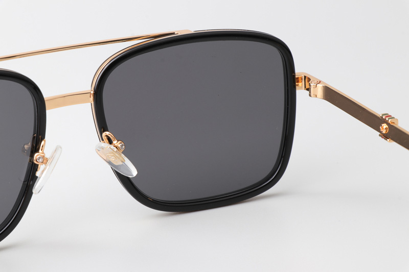 GG1617 Sunglasses Black Gold Gray