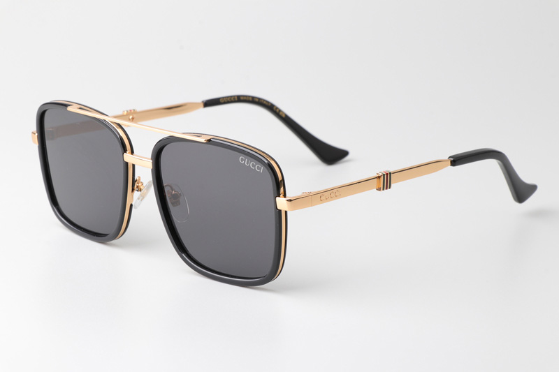 GG1617 Sunglasses Black Gold Gray