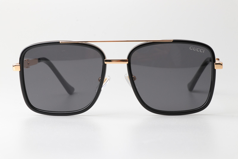 GG1617 Sunglasses Black Gold Gray