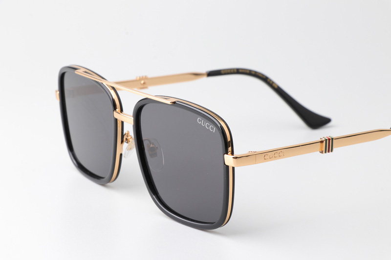 GG1617 Sunglasses Black Gold Gray