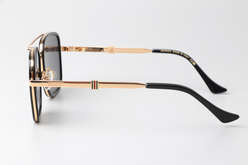 GG1617 Sunglasses Black Gold Gray