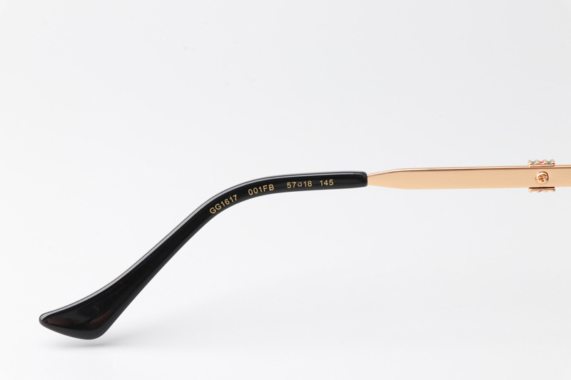 GG1617 Sunglasses Black Gold Gray