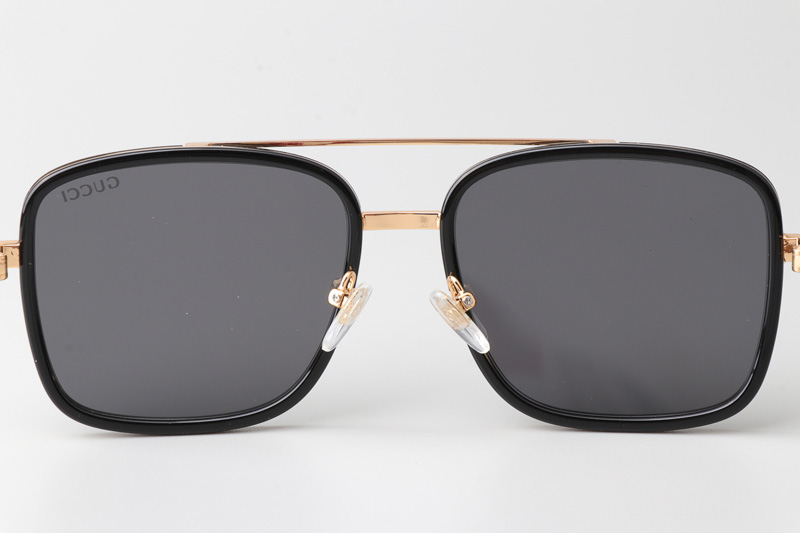 GG1617 Sunglasses Black Gold Gray