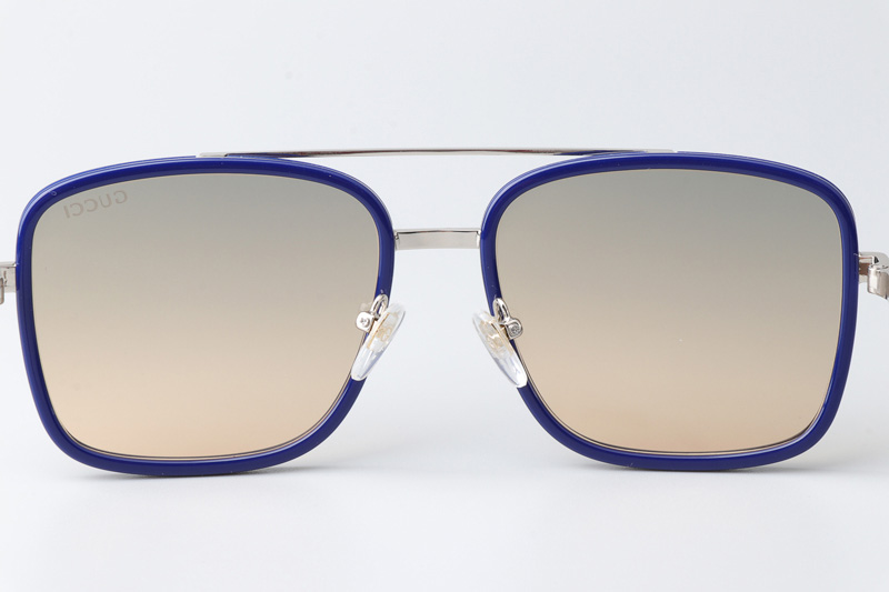 GG1617 Sunglasses Blue Silver Gradient Brown