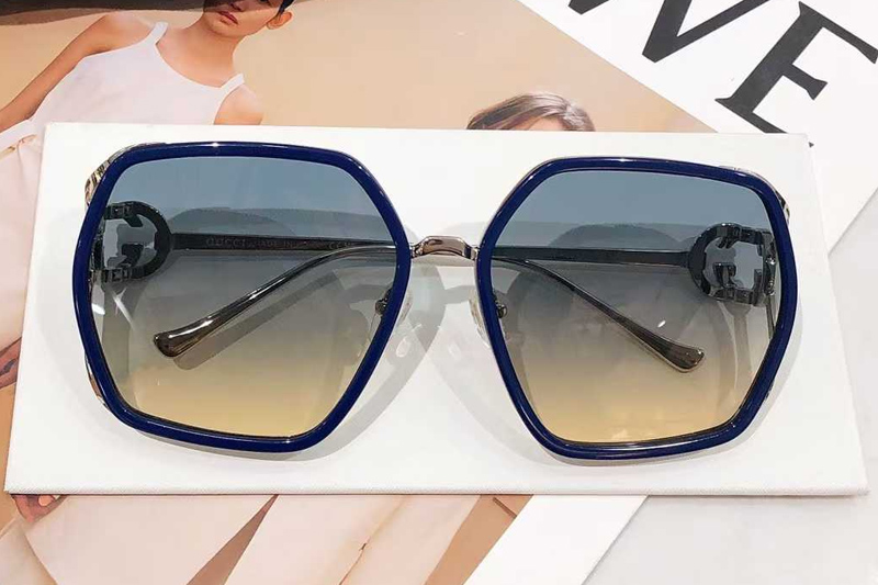 GG1621 Sunglasses Blue Silver Gradient Blue