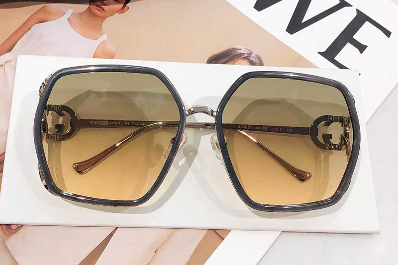 GG1621 Sunglasses Gray Silver Brown