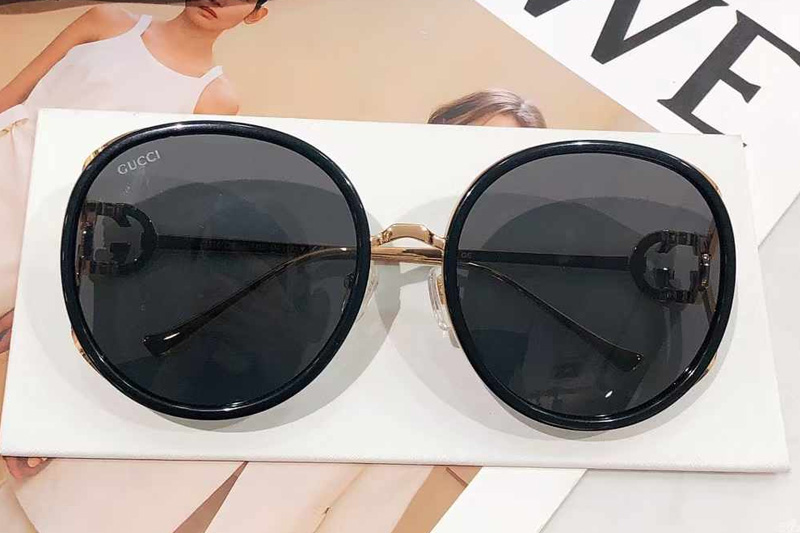 GG1622 Sunglasses Black Gold Gray