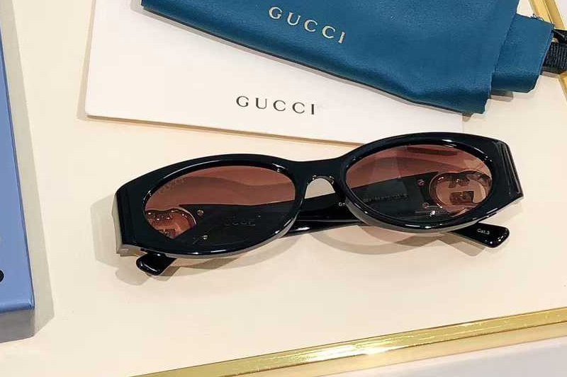 GG1660S Sunglasses Black Gold Gradient Red