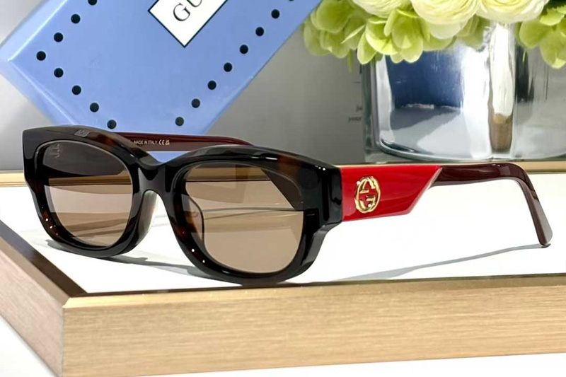 GG1667S Sunglasses Tortoise Red Brown