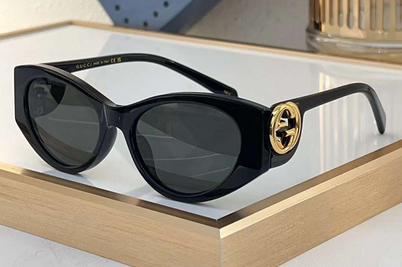 GG1691S Sunglasses Black Gold Gray