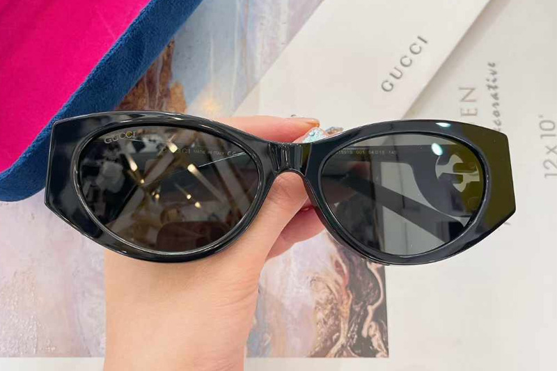 GG1691S Sunglasses Black Gold Gray