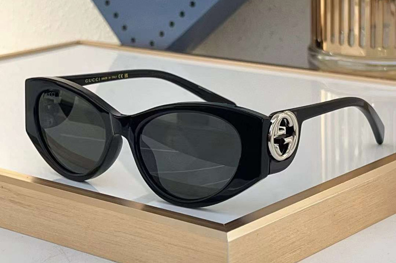 GG1691S Sunglasses Black Silver Gray