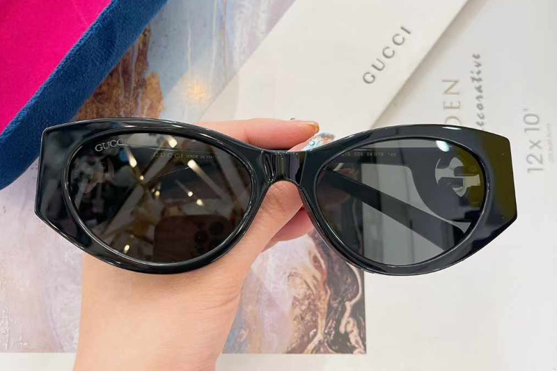 GG1691S Sunglasses Black Silver Gray