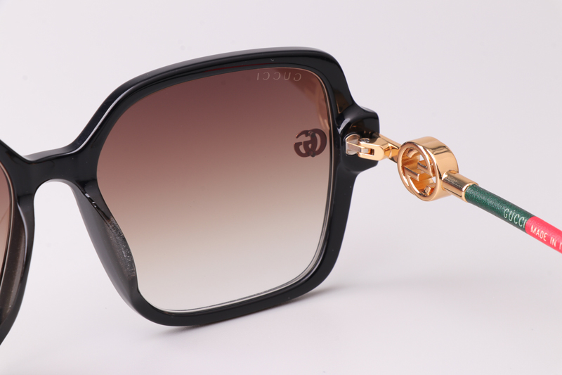 GG1712S Sunglasses Black Gold Gradient Brown