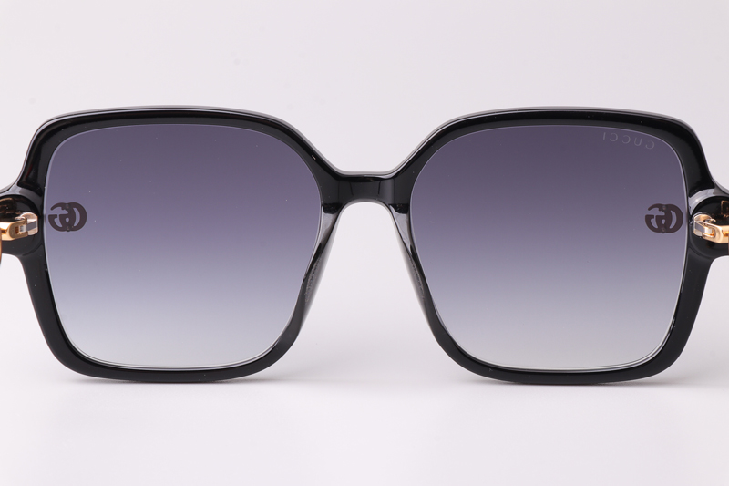 GG1712S Sunglasses Black Gold Gradient Gray