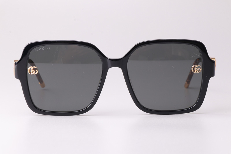 GG1712S Sunglasses Black Gold Gray