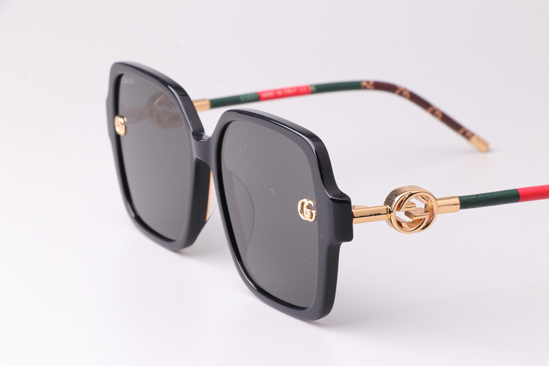 GG1712S Sunglasses Black Gold Gray