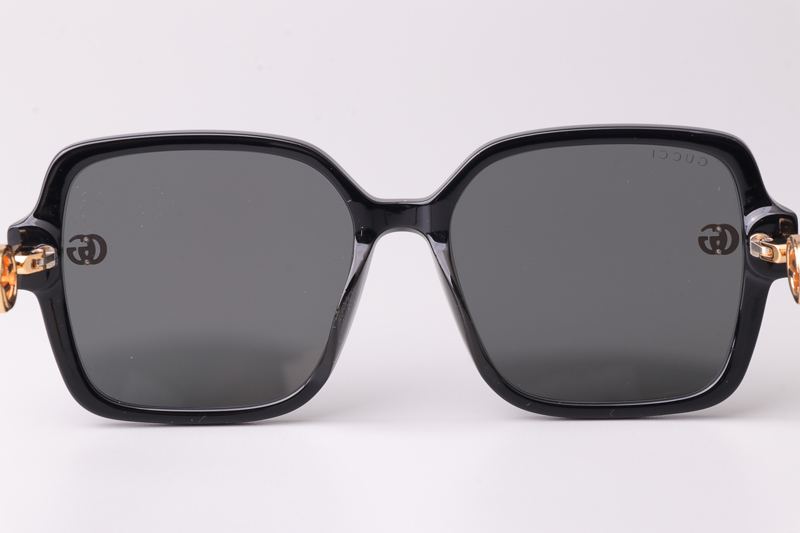 GG1712S Sunglasses Black Gold Gray