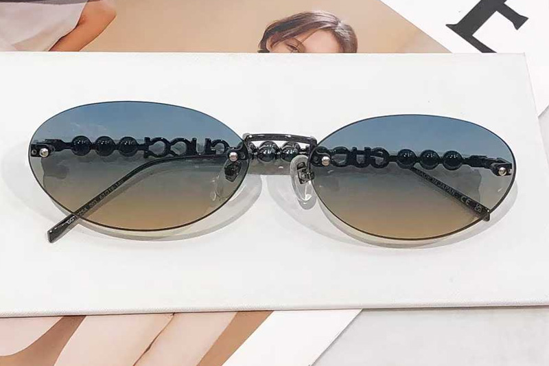 GG1922SA Sunglasses Gunmetal Gradient Blue