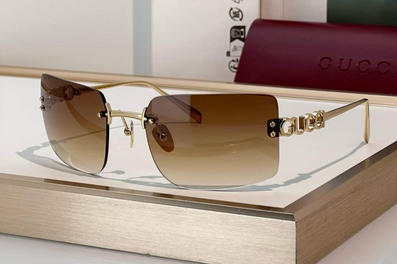 GG2038S Sunglasses Gold Gradient Brown