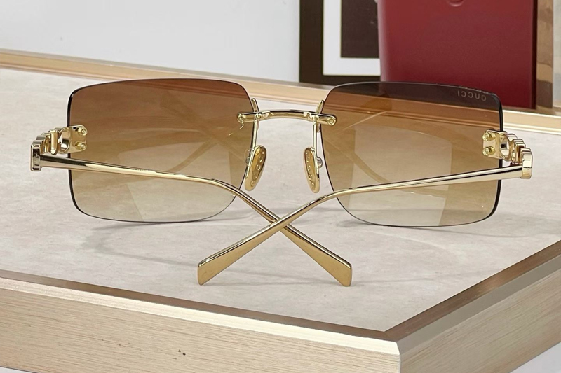 GG2038S Sunglasses Gold Gradient Brown