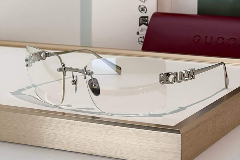 GG2038S Sunglasses Silver Clear