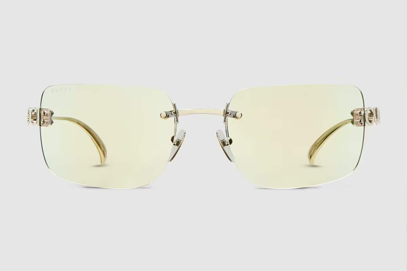 GG2038S Sunglasses Silver Yellow