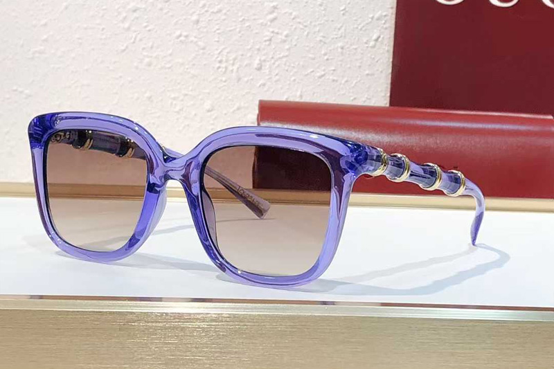 GG2058S Sunglasses Purple Gradient Brown