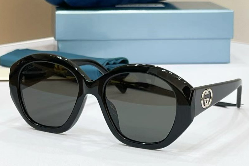 GG2200S Sunglasses Black Silver Gray