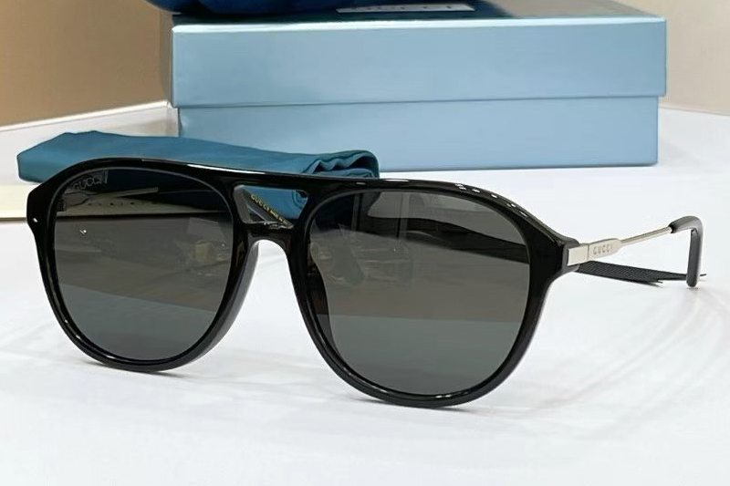 GG2254SK Sunglasses Black Silver Gray
